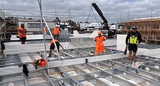 Multi-level-Residential-Steel-Joist-Installation