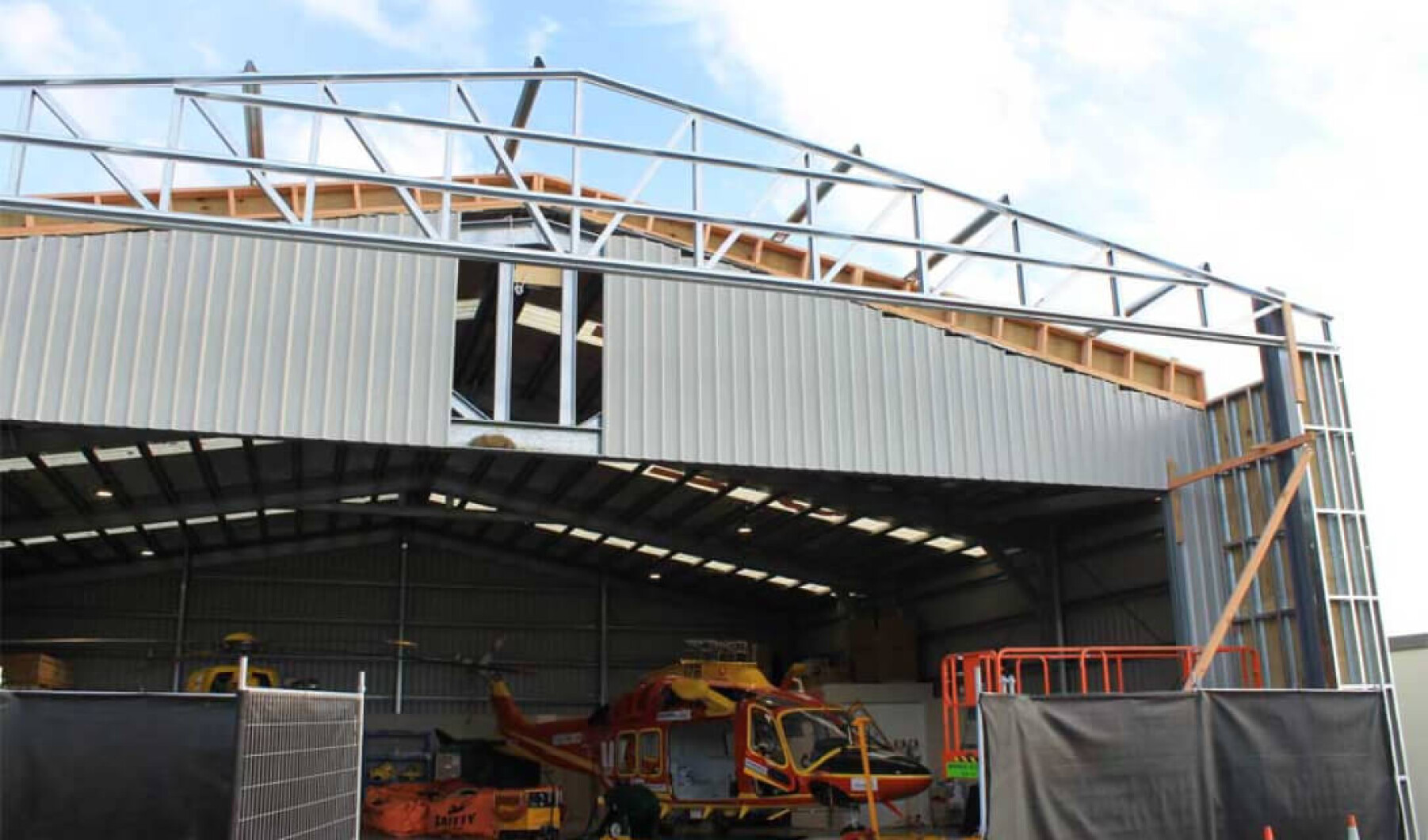 WestPac Helicopter Hanger Framing Rollforming Services Ltd