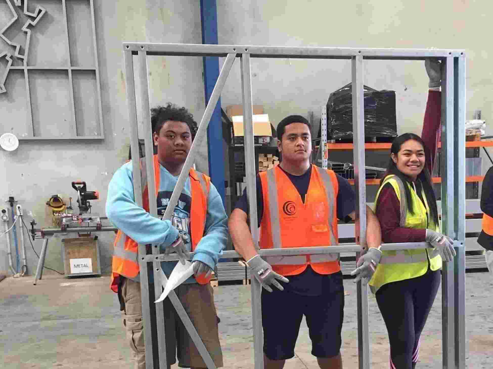 Oceania Career Academy level 3 building course student visit 10th May 2019