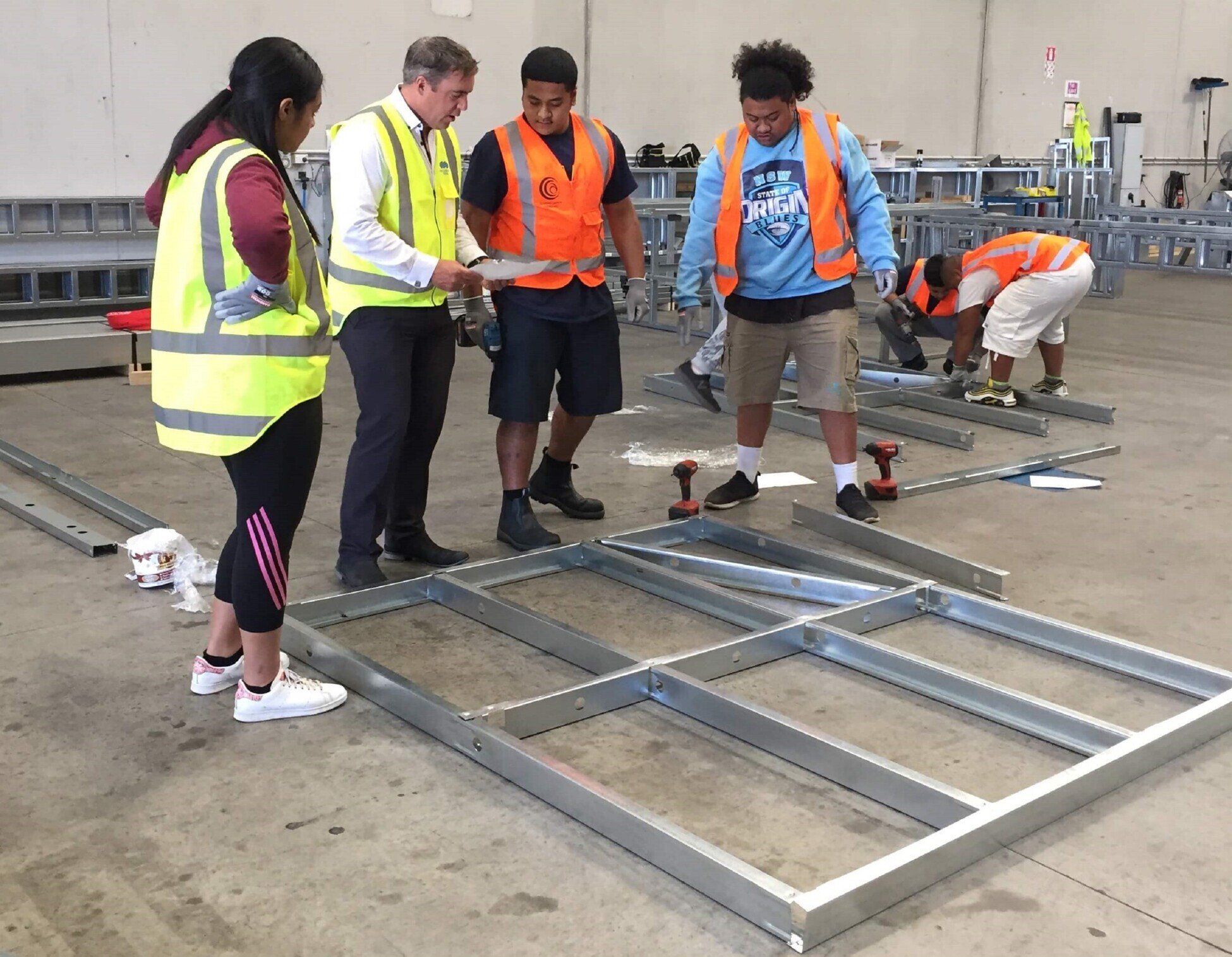 Oceania Career Academy level 3 building course student visit 10th May 2019