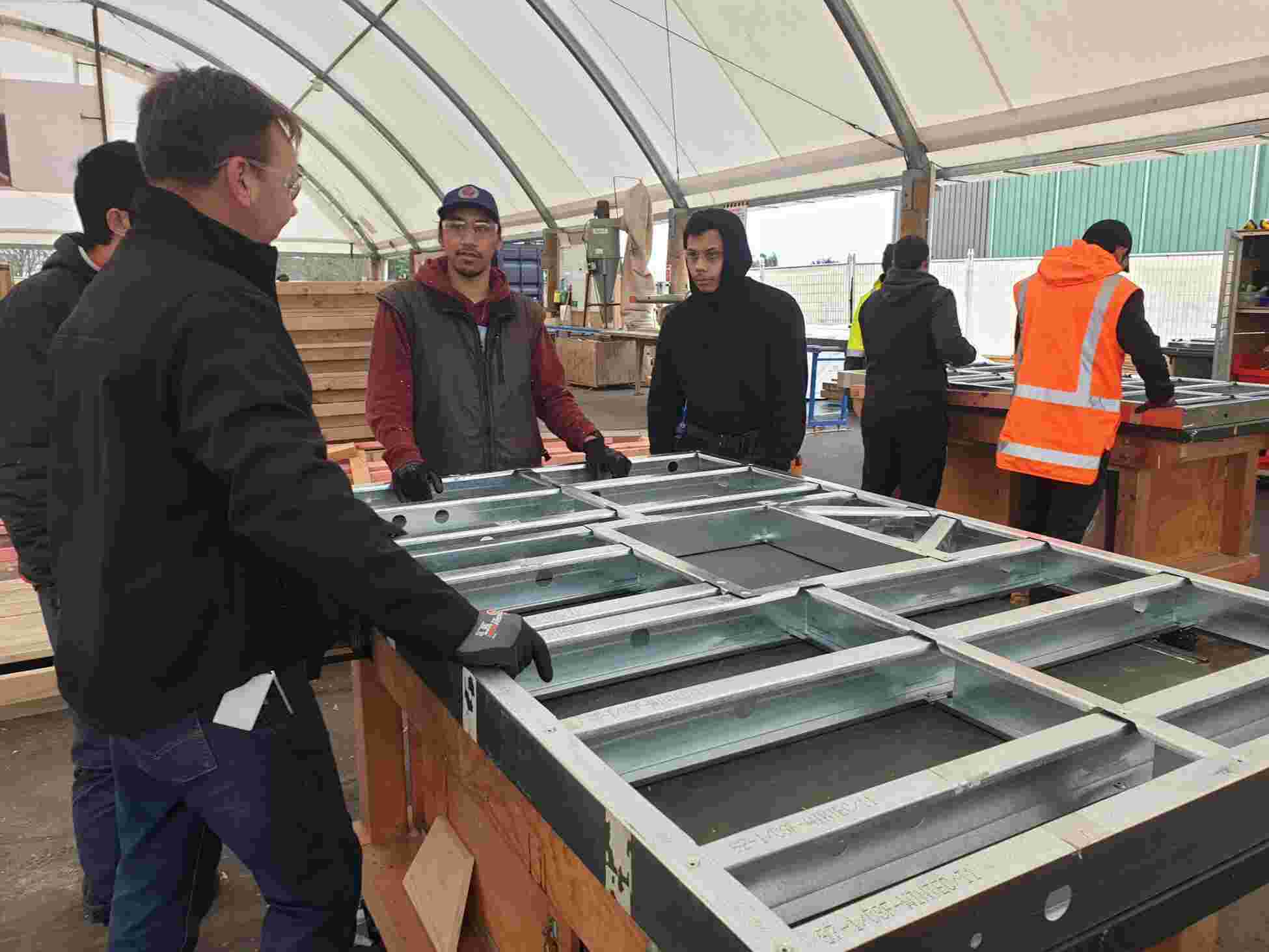 Wintec’s carpentry students eye-opening day assembling steel framing