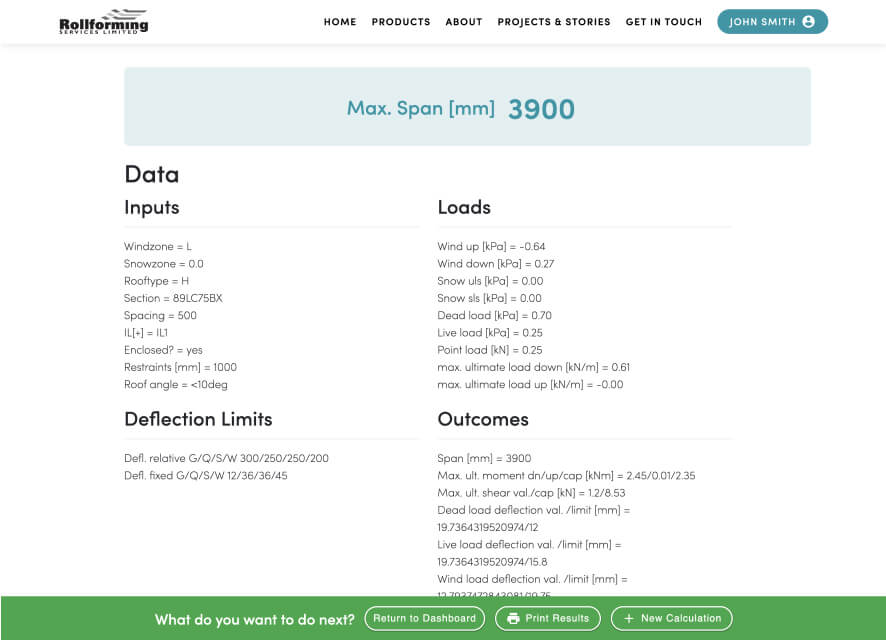 bird proof loan vs calculator screen example with calculated results